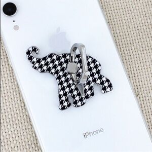 Houndstooth Elephant Phone Ring Grip | Stand & Holder